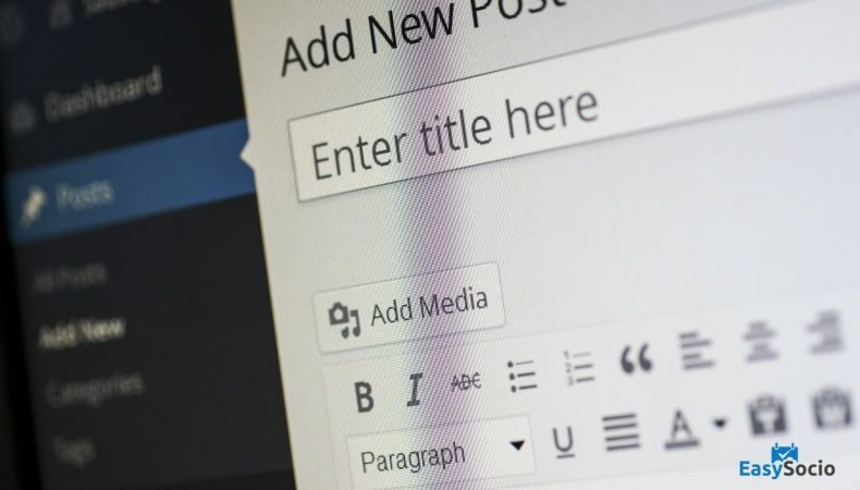 worpress add new post screenshot