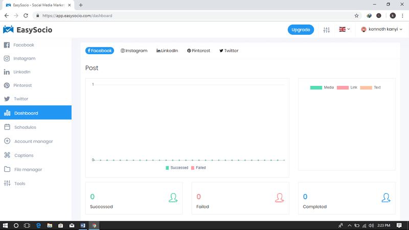 EasySocio homepage screenshot